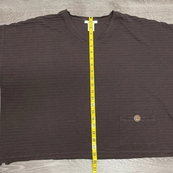 Joan Vass Oversized Knit Short Sleeve Top Brown Size 1 (US 8-10) - Picture 8 of 15